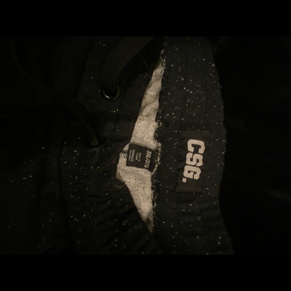 CSG Cosmic Black Joggers w/ Leather Detailing